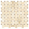 Ivory Travertine Basketweave Honed w/ Noce Dots Mosaic Tile